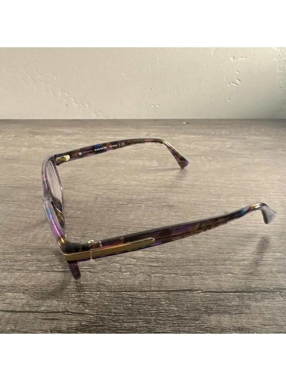 Coach Eyeglasses Hc6065 5288 Confetti Purple Rectangle FRAMES ONLY 51-17-135